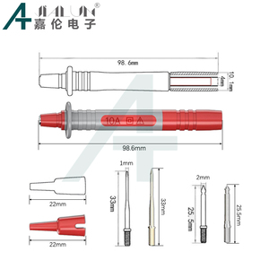 JIALUN 1000V 10A マルチメータプローブ + 交換可能な金メッキ針 4mm ジャック 多目的テストペンキット - Product Image 2