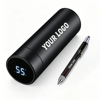 Bouteille d'eau intelligente avec logo personnalisé 500 ml, cadeau promotionnel d'entreprise, écran LED affichant la température, bouteilles d'eau sous vide en acier inoxydable 304