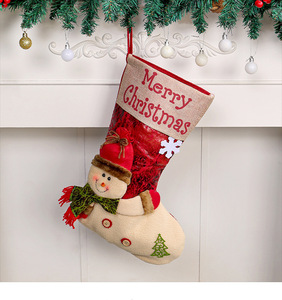 Decorazione Natalizia: Grande Borsa Regalo in Tessuto a Forma di Bambola con Testa Grande, Design Babbo Natale, Pupazzo di Neve, <span class=keywords><strong>Alce</strong></span>, per Caramelle e Regali - Product Image 2