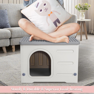 Nichoir pour chat résistant aux intempéries pour l'intérieur et l'extérieur, durable, pour petits animaux, unique, facile à assembler, abri pour chat - Product Image 4