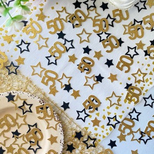 100 Piezas de Confeti Dorado y Negro con Brillantina para Cumpleaños Número 40, Decoración para Mesa, Fotos y Aniversarios - Product Image 4