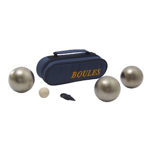 Juego de 3 Bolas de <span class=keywords><strong>Petanca</strong></span> de Acero Plateado-Amarillo con Acabado Arenado ZQURE para Juego al Aire Libre - Product Image 4
