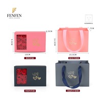 Kotak Kemasan Perhiasan Modis Motif Bunga Mawar dengan Tutup, Kompartemen untuk Kalung, Anting, Cincin, Jam Tangan, dan Tas Hadiah untuk Ulang Tahun