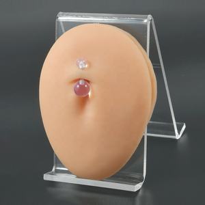 Acrylique clair 7 pièces <span class=keywords><strong>nombril</strong></span> anneaux de <span class=keywords><strong>nombril</strong></span> femmes enceintes bijoux de corps flexibles haltère fil externe motif de cloche de mariage - Product Image 6