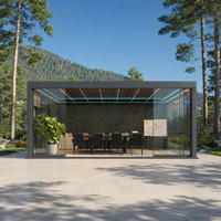 Gazebos en alliage d'aluminium de haute qualité et durables, fabriqués sur mesure pour les hôtels, les complexes hôteliers, les balcons, les abris extérieurs