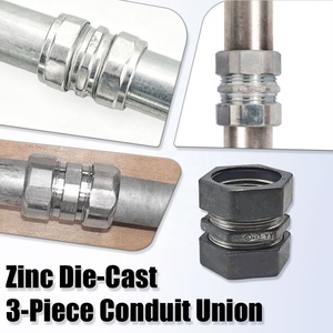 Raccord de conduit en zinc moulé sous pression certifié UL, 3 pièces, de 1/2 à 2 pouces, connexion filetée IMC rigide, raccord <span class=keywords><strong>Erickson</strong></span>, couplage électrique - Product Image 3