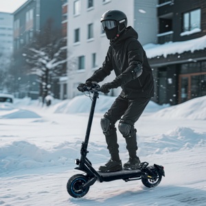 Skuter Listrik Off Road Ban Tebal 10 Inci Skuter Listrik Offroad 48V Bertenaga Lipat Skuter Listrik Segala Medan Off-Road - Product Image 4