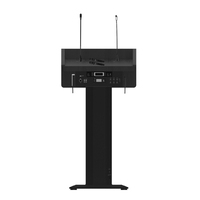 NUEVO Podium Rostrum Speech Stand de madera. Escenario de conferencias con micrófono, altavoz de prensa o debate Púlpito de orador aislado