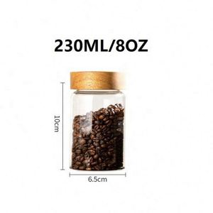 Bocaux de rangement en verre avec couvercles hermétiques, écologiques, style vintage, pour café, garde-manger, haricots, riz, sucre, condiments, avec cuillère - Product Image 2