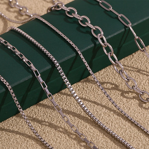 Di alta qualità senza appannamento in acciaio inox <span class=keywords><strong>S</strong></span> catena lama catena Clip di carta scatola collana per la creazione di gioielli - Product Image 2
