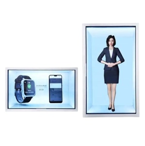 65/75/86 Inch Interactief Aanraakscherm 3d Transparante Lcd-Display Doos 4K Slimme Reclame Digitale Bewegwijzering Aangepaste Microfoon En Camera - Product Image 3