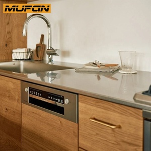 Produttore di Cucine su Misura con Design Giapponese Moderno, Angolo Cottura per Appartamenti, Piccola Credenza, Mobili Modulari in Rovere Bianco - Product Image 2