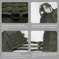 Fuliya Camouflage Noir Imperméable Oxford Sports de Plein Air Gilet Tactique Pratique Fitness Tir Gilet Avec Sac Inclus