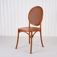 Chaises de mariage empilables en plastique, dossier rond style Louis XV, pour événements, banquets et fêtes en extérieur (vente en gros)