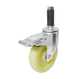 Roues universelles à usage intensif 4/5/6 pouces Roues de frein à roulement et rotatives en PVC PuPVC Roues à roulettes pour chariot à main industriel silencieux pour meubles - Product Image 2