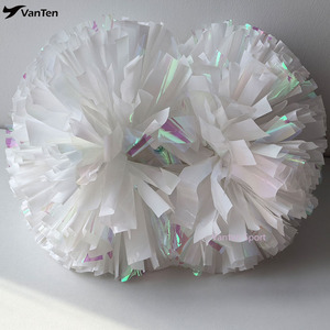 Pompons de cheerleading cryptés haute densité |   3.5" 4" 5" 6" |   Manche de bâton en plastique personnalisé pour tous les événements de cheerleading - Product Image 2
