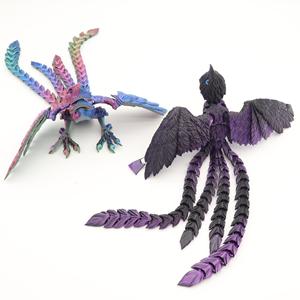 Figurine d'action Vashine imprimée en 3D, oiseau mythique Phénix, jouets imprimés en 3D, matériau PLA cristallin flexible et coloré, jouets sûrs pour enfants - Product Image 5