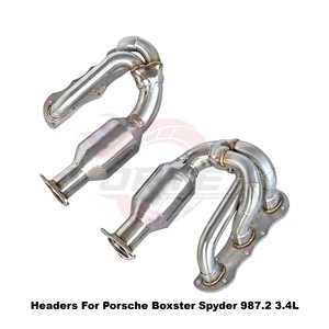 Colectores de Escape de Alto Rendimiento Vortex para Porsche Boxster Spyder 987.2 3.4L 2010-2012, Piezas de Colector de Alto Flujo - Product Image 2