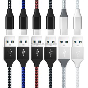 Cable de Carga Rápida de Nailon Trenzado al por Mayor, Cable de Datos de 3FT 6FT 10FT, USB Tipo-C de Dos Colores para iPhone y Teléfonos Android - Product Image 2