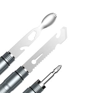 Alpenstock Bâton de marche nordique pour l'extérieur Poignée en caoutchouc multifonctionnelle pour l'autodéfense Trekking Camping Randonnée <span class=keywords><strong>Escalade</strong></span> - Product Image 4