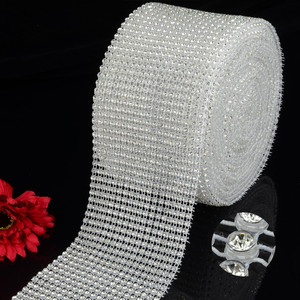 18 Hàng 4Mm Đá Trong Suốt Cơ Sở Rõ Ràng Pha Lê AB Căng Đàn Hồi Rhinestone Cắt Tỉa Lưới CuộN - Product Image 4