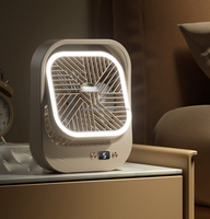 Ventilateur de bureau électrique portable compact moderne et simple, 5 vitesses, rechargeable par USB