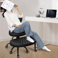 Chaise de bureau moderne à dossier réglable pour la méditation et le repos, style assis croisé, pour la maison et le bureau