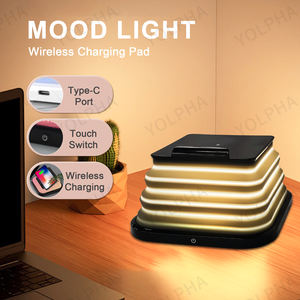 Lámpara de Noche Plegable con Luz de Luna, Botón Táctil que Cambia de Color, Cargador Inalámbrico para iPhone y Samsung, Decoración de Habitación, Lámpara de Escritorio - Product Image 5