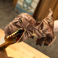 Chiens et chats de compagnie marionnette interactive avec dinosaure marionnette à main en peluche jouet parent-enfant jeu éducation précoce accessoires de Performance poupée
