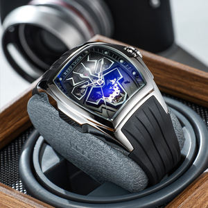 REEF TIGER <span class=keywords><strong>Montre</strong></span> Mécanique Panthère Noire pour Homme Super Lumineuse Automatique Remontage Automatique en Caoutchouc Montres de Sport RGA3061-LEO - Product Image 3