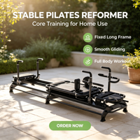 Reformer Pilates en alliage d'aluminium robuste et personnalisable, haut de gamme, pour studio, réglable, écologique, garantie 2 ans