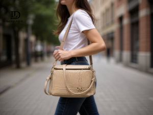 Borsa a Tracolla da Donna in Microfibra, Pelle Sintetica, Chiusura con Cerniera, per Tutte le Stagioni, Tinta Unita, Tracolla Singola - Product Image 2