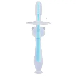 RTS-cepillo de dientes de entrenamiento de silicona suave para bebés y niños, herramienta de cuidado Dental, artículos para bebés, 1 unidad