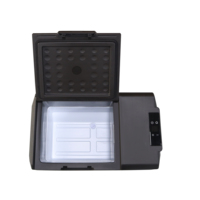 Réfrigérateur électrique portable avec roues, barre de traction rétractable, réfrigération thermoélectrique, capacité de 30 L, utilisation en extérieur, en voiture
