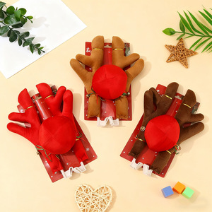 <b>Car</b> Antler Nose Decorative Accessories Christmas Decorations Cloth Material Cute Style Soft Non-Toxic Factory Wholesale - Product Image 1