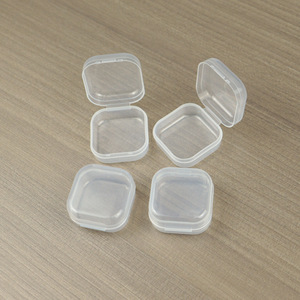 Square Plastic <b>Storage</b> <b>Box</b> With Lid Transparent <b>Small</b> PP Container For Earplugs Fish Hook Jewelry Desktop Organizer 3.5 Size - Product Image 1