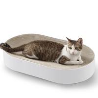 Lit de chat en papier ondulé à 360 degrés Grand grattoir pour chat et maison à gratter conçue pour répondre aux besoins d'étirement des chats