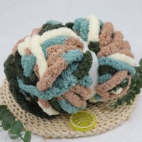 Tricot en gros 100g Chunky Chenille Big Chunky Polyester Crochet Macramé Fil Cordon 2mm Fil