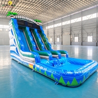 Château gonflable extérieur commercial grand toboggan avec piscine enfants adultes location de fête