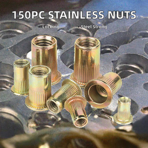 M3-M10 1/4"-20 Verzinkte Stahl-SS304-SS316 Kleine CSK-Kopf Vollsechskant-Nietmuttern für Blech- und Rohrbefestigung - Product Image 3