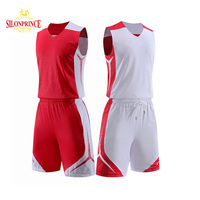 Ensemble de maillots de basket-ball réversibles à double couche Mesh Design India Number Basketball Uniformes