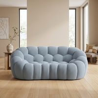 Canapé sectionnel en mousse à mémoire de forme haute résilience à assise profonde, fauteuil pouf, coussin personnalisable