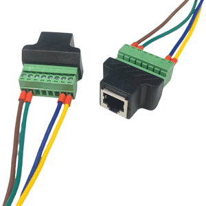 موصل ذكر OEM Deutsch 4 دبوس إلى محطة محول كتلة RJ45 8 منافذ تجميع الكابلات الكهربائية - Product Image 3