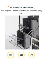 Refrigerador de Design Moderno com Grande Capacidade, Duas Cubas, Gavetas Superiores e Cestos, Elevador de Parede com Extração Profunda