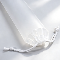 Sac de rangement à cordon en plastique dépoli long avec logo personnalisé, idéal pour bouteille d'eau, poster, parapluie, etc.
