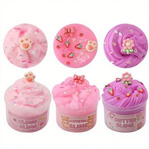 Cross-border Hot Sale 200ml Pink DIY <b>Slime</b> Crystal Mud Cotton Mud Yellow Oil Mud Combination <b>Set</b> - Product Image 6