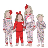 Ensemble de 4 vêtements pour bébé fille en bambou doux et confortable pour l'hiver, Noël, mon premier ensemble de vêtements, barboteuses, pyjamas pour vêtements d'extérieur, tenue pour enfants