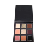 Palette de carton de fard à paupières de 9 couleurs de luxe professionnel de logo personnalisé maquillage de palette de papier d'ombre à paupières à haute teneur en pigments imperméable