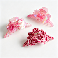 Pince à cheveux en acétate Fanxing pour femme, motif nœud, couleur dégradée, pince requin durable et écologique, accessoires capillaires pour coiffure quotidienne