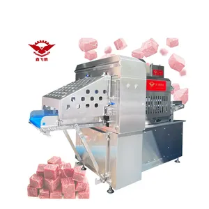 Automatic 2D Frozen Boneless Cooking Beef Meat Cubes Cutter Machine Meat Dicer Slicer Cutter High Production